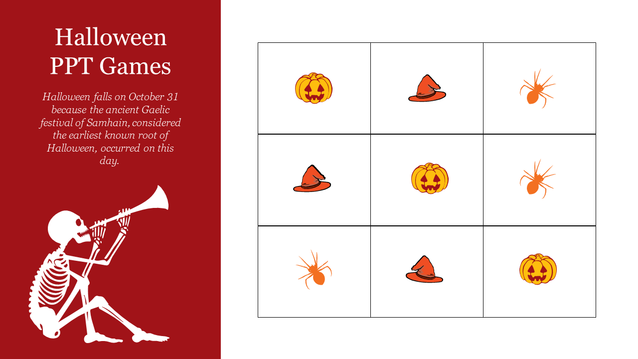 Free - Attractive Halloween PPT Games Presentation Template